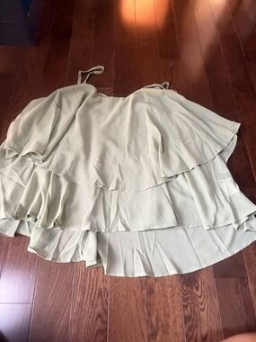 SHEIN Curve 2XL Light Sage Ruffle Camisole
